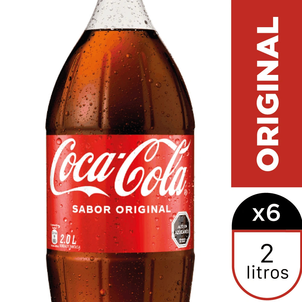 COCA COLA ORIGINAL 2,0 LT 6 UNIDADES - Bar Abierto Tienda de Licores
