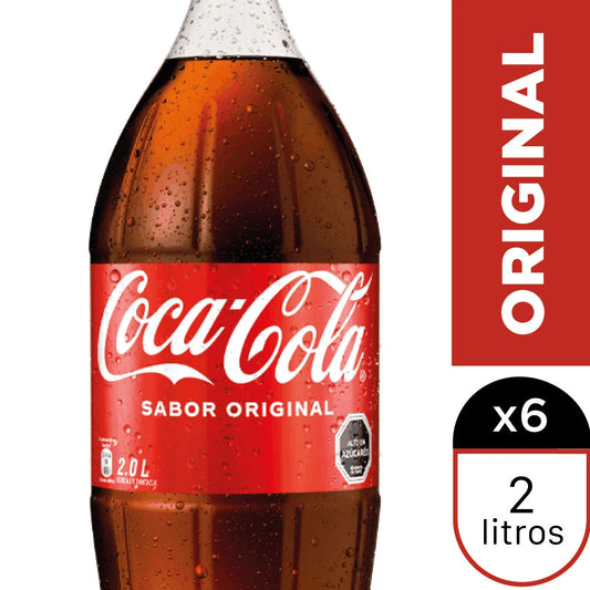 COCA COLA ORIGINAL 2,0 LT 6 UNIDADES - Bar Abierto Tienda de Licores