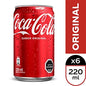 COCA COLA ORIGINAL LATA 220cc 6 UNIDADES - Bar Abierto Tienda de Licores