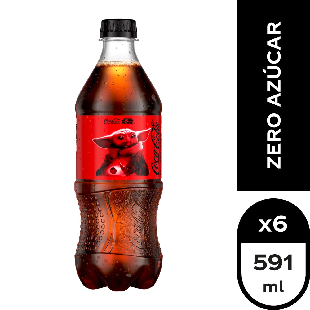 COCA COLA ZERO 591 cc 6 UNIDADES - Bar Abierto Tienda de Licores