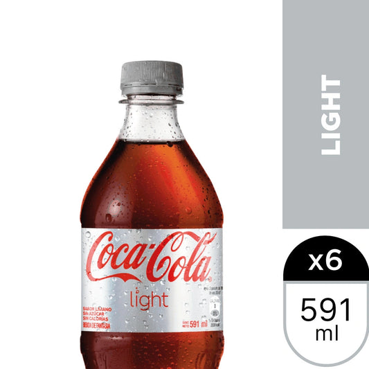 COCA COLA LIGHT 591cc 6 UNIDADES - Bar Abierto Tienda de Licores