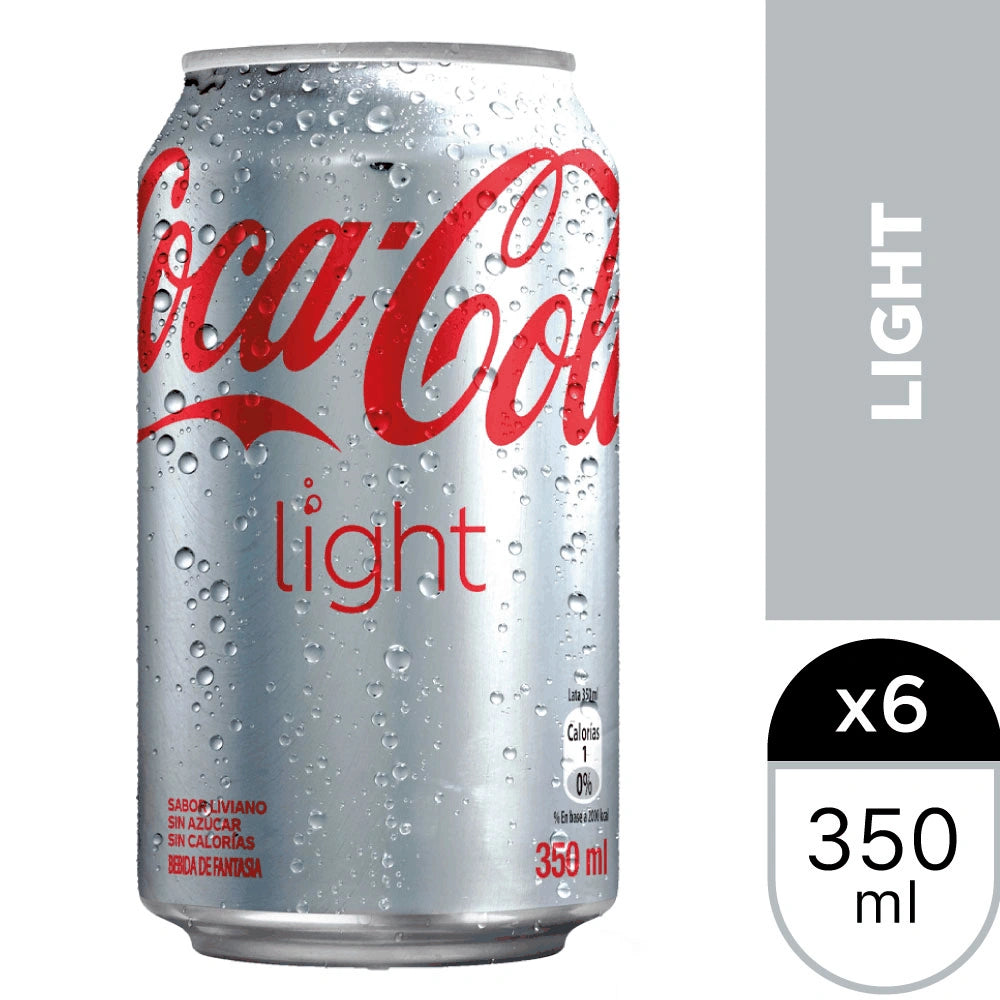 COCA COLA LIGHT LATA 350cc 6 UNIDADES - Bar Abierto Tienda de Licores