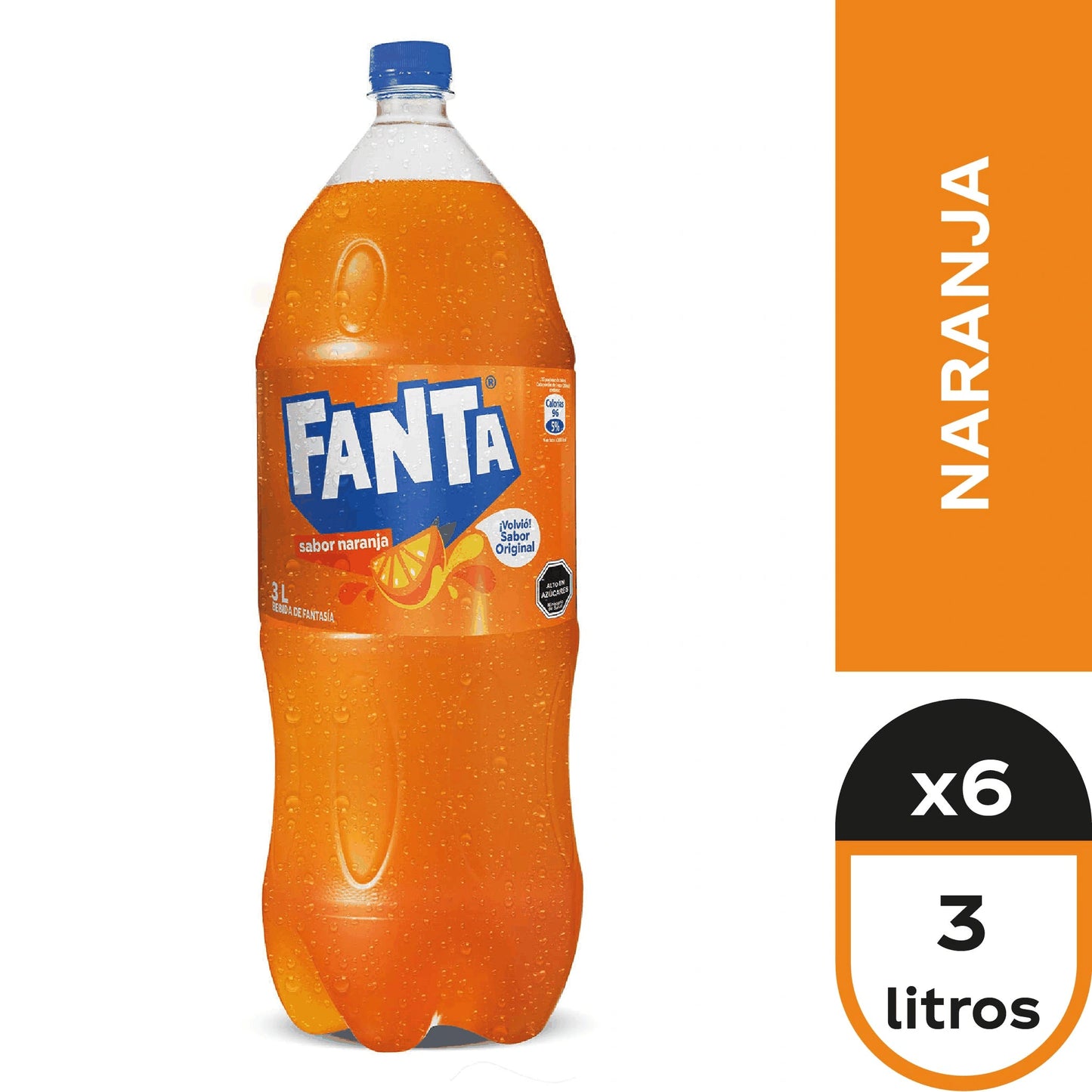 FANTA NARANJA 3,0 LT 6 UNIDADES - Bar Abierto Tienda de Licores