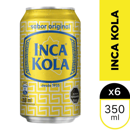 INCA KOLA LATA 350cc 6 UNIDADES - Bar Abierto Tienda de Licores