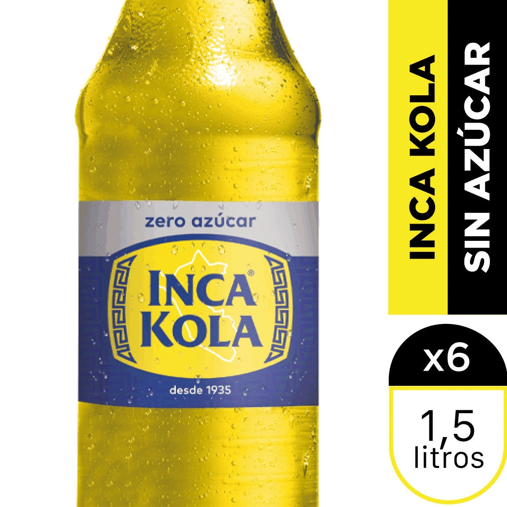 INCA KOLA ZERO 1,5 LT 6 UNIDADES - Bar Abierto Tienda de Licores