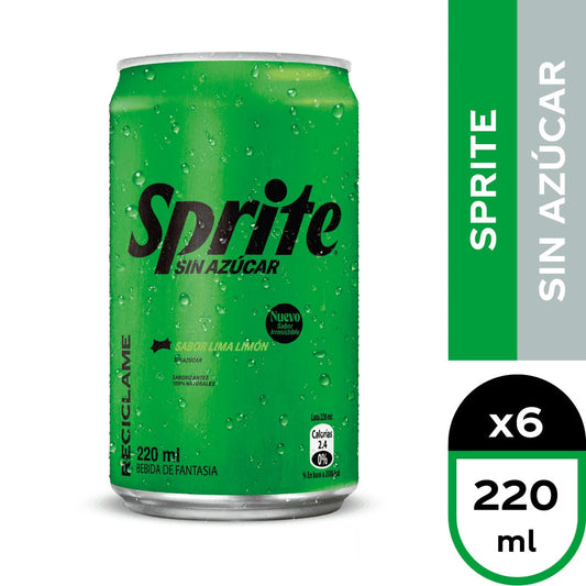 SPRITE ZERO 220cc 6 UNIDADES - Bar Abierto Tienda de Licores