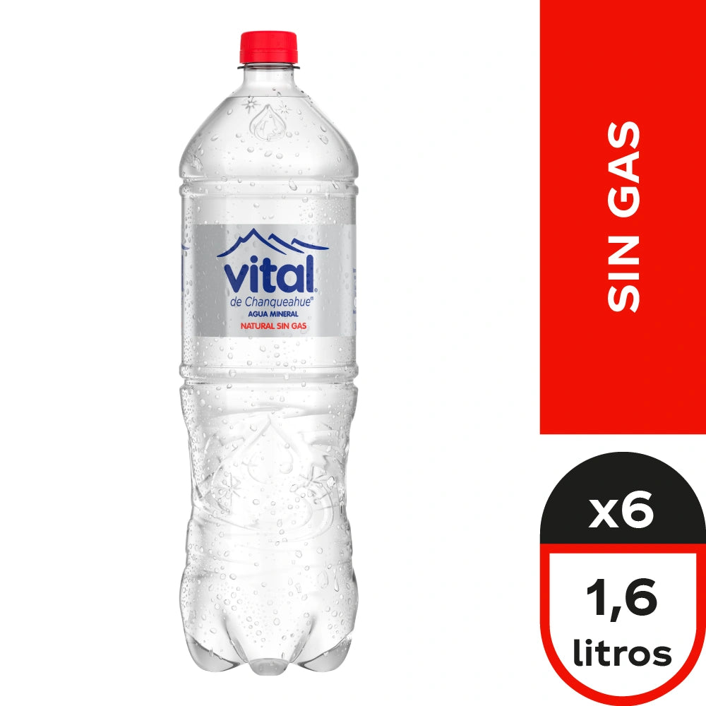 VITAL SIN GAS 1,6LT X6 UNIDADES - Bar Abierto Tienda de Licores