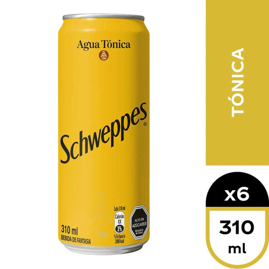 SCHWEPPES TÓNICA LATA 310cc 6 UNIDADES - Bar Abierto Tienda de Licores