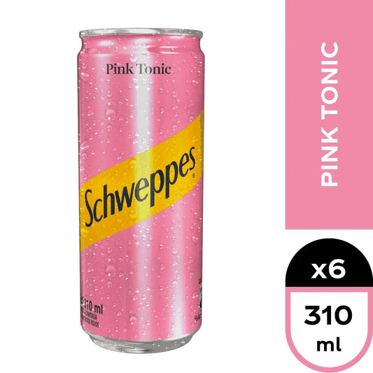 SCHWEPPES PINK TÓNICA LATA 310cc 6 UNIDADES - Bar Abierto Tienda de Licores