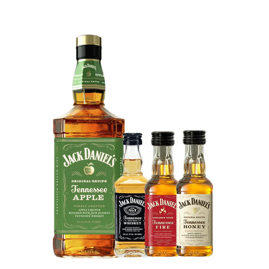 PACK WHISKEY JACK DANIEL´S APPLE 750CC + 3X MINIATURAS - Bar Abierto Tienda de Licores