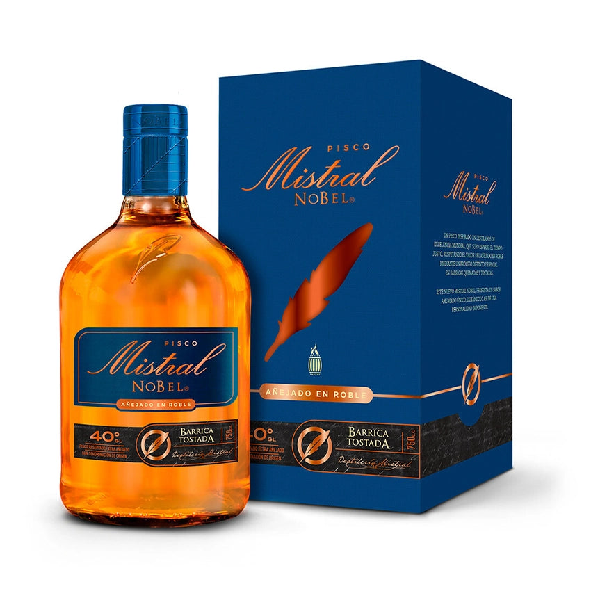 PISCO MISTRAL NOBEL BARRICA TOSTADA 750CC