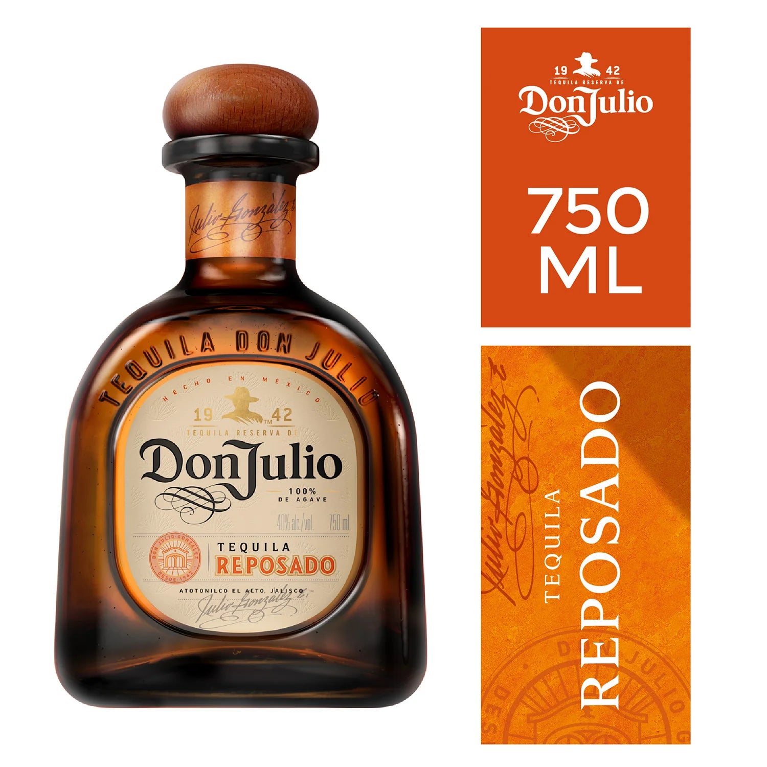 TEQUILA DON JULIO REPOSADO 750CC - Bar Abierto Tienda de Licores