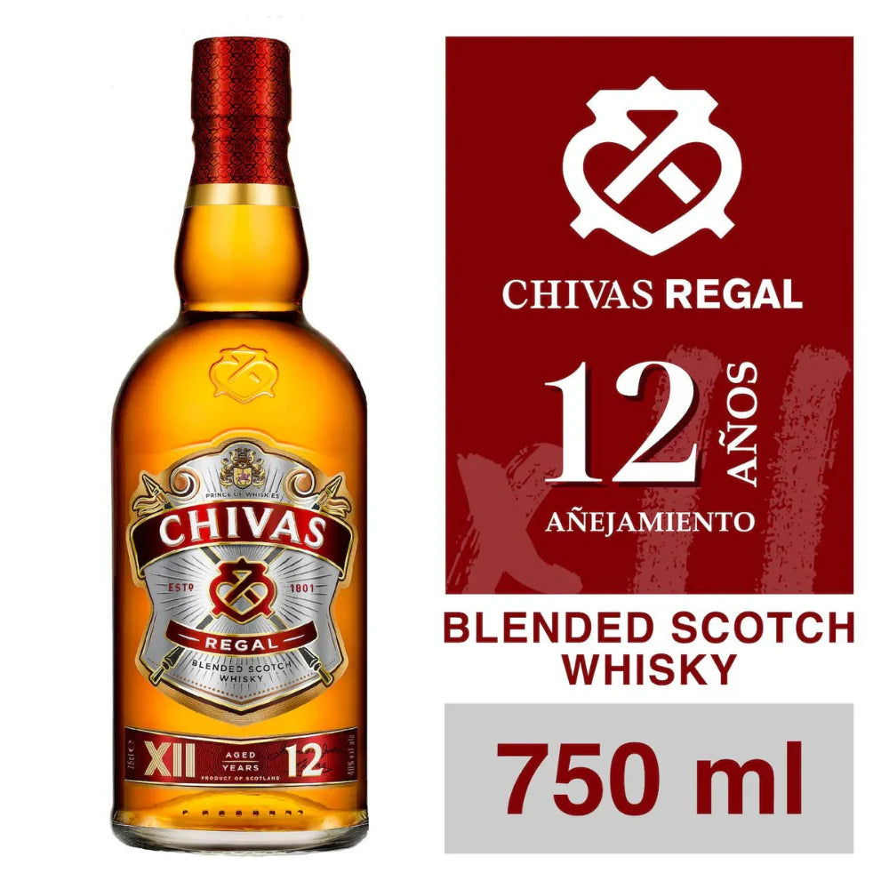 WHISKY CHIVAS REGAL 12 AÑOS 750CC