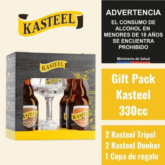 2 KASTEEL TRIPEL + 2 KASTEEL DONKER 330CC + COPA DE REGALO - Bar Abierto Tienda de Licores