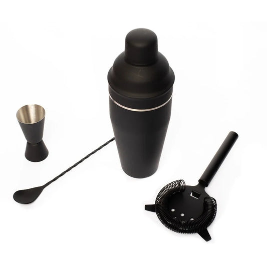 SET DE BAR 4PZS NEGRO MANHATTAN LUX LUGANO